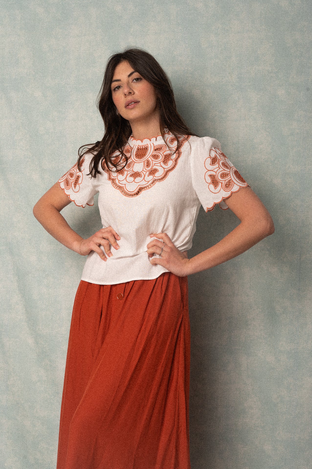 Top Ottavia ricamato