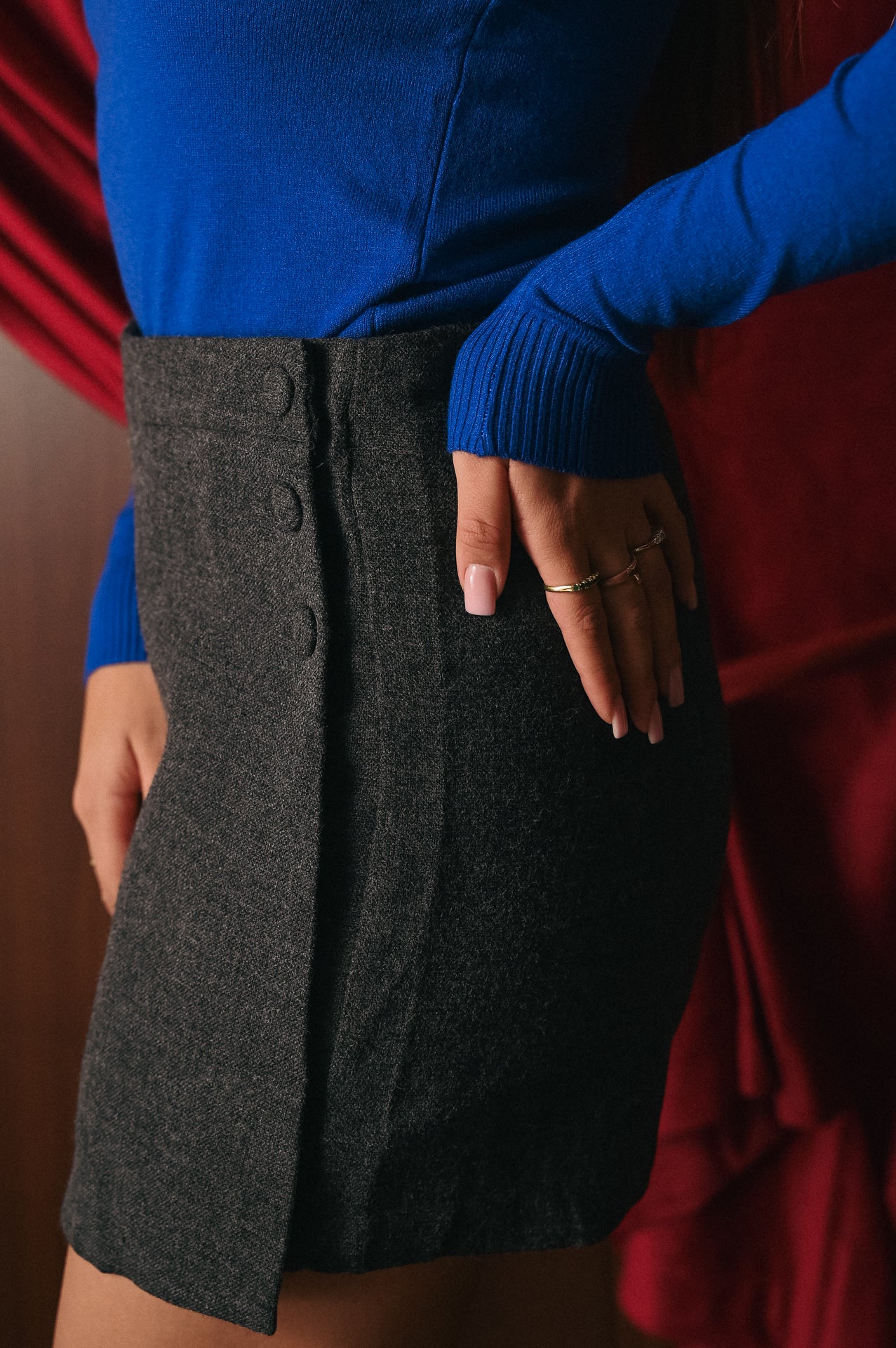 Shorts Donna Grigi Misto Lana| Pantaloncino Invernale Sartoriale | Vita Alta Zip