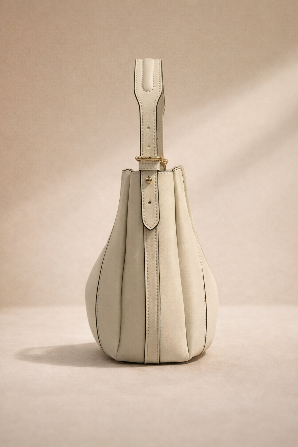 Tulipano Bag a Secchiello panna con Doppia Tracolla