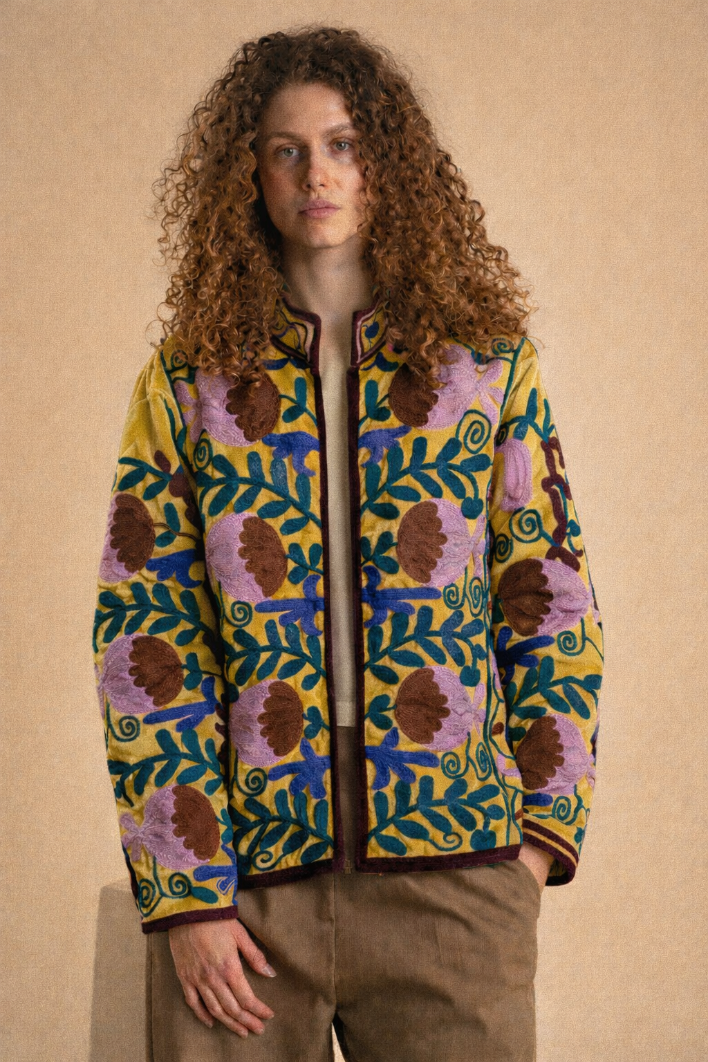 Giacca Ricamata Artigianale in Cotone Made in India – Multicolor