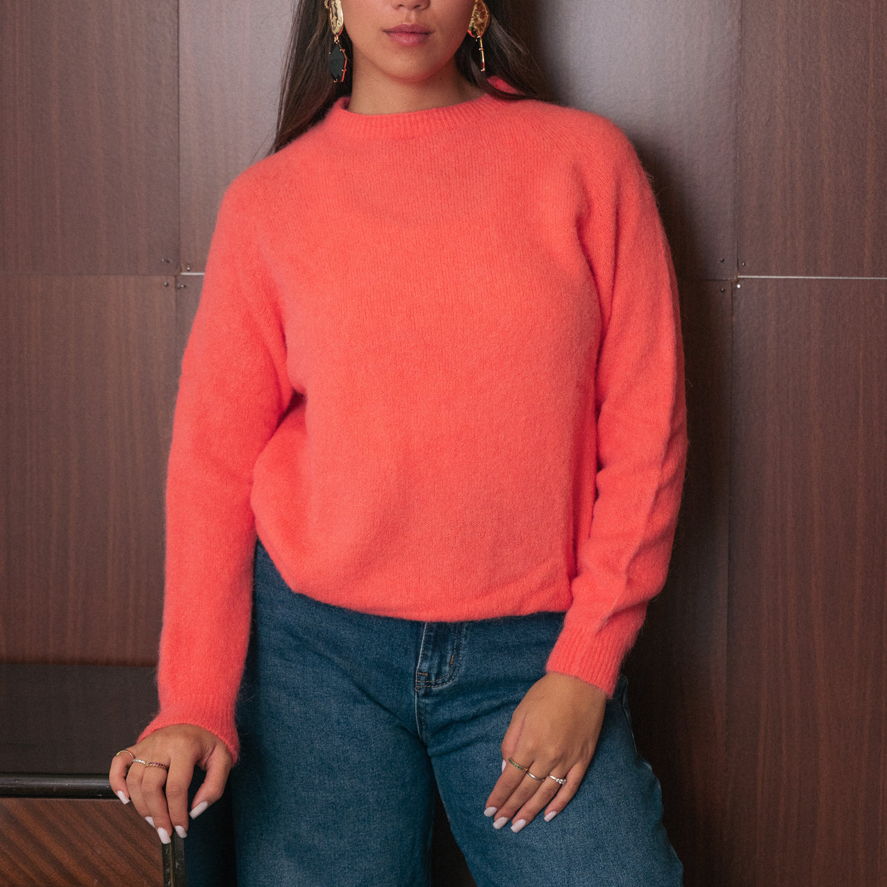 Maglione pesca donna Amelìe misto alpaca e lana | made in Italy
