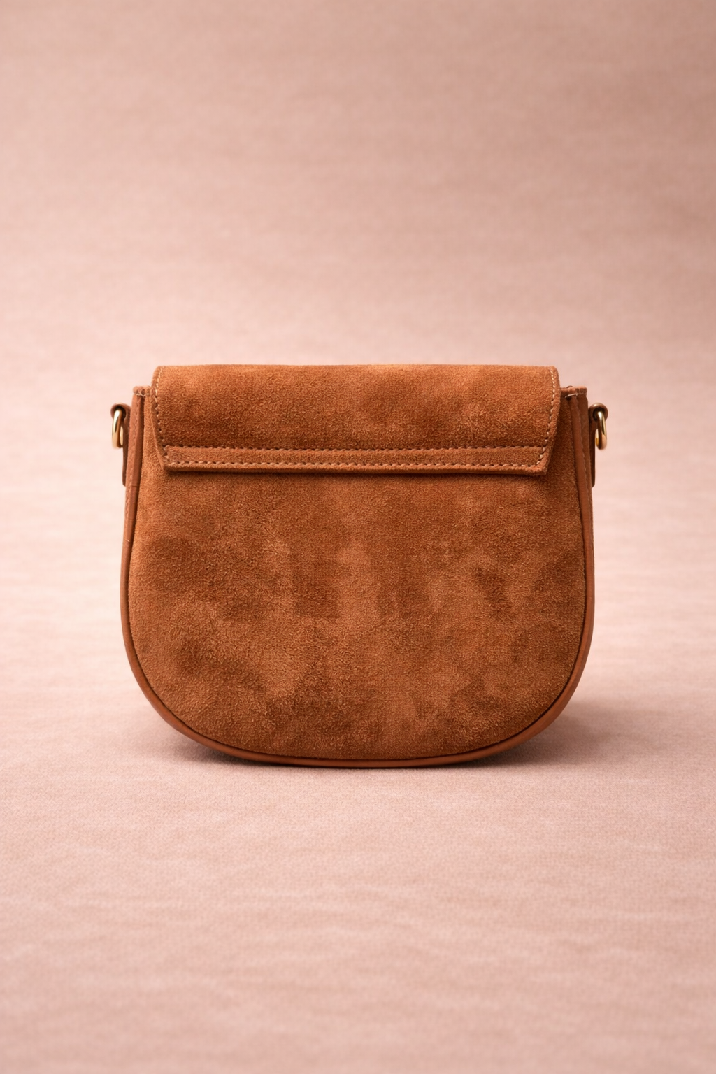 Borsa color cuoio a Tracolla in Pelle e Camoscio