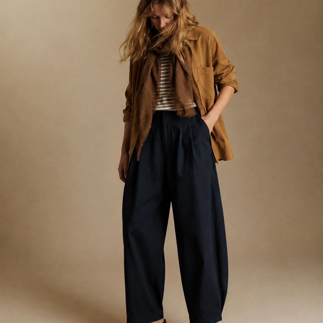Giacca in denim color camel