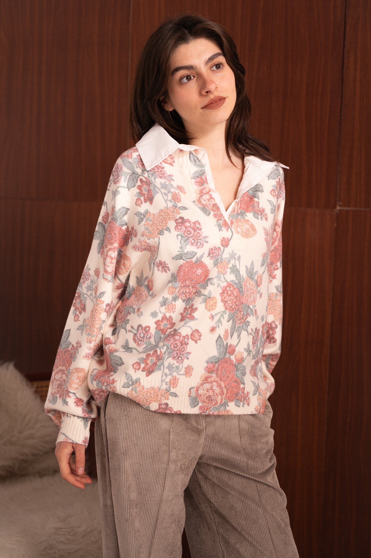 Maglione fiori donna sezane abbigliamento 