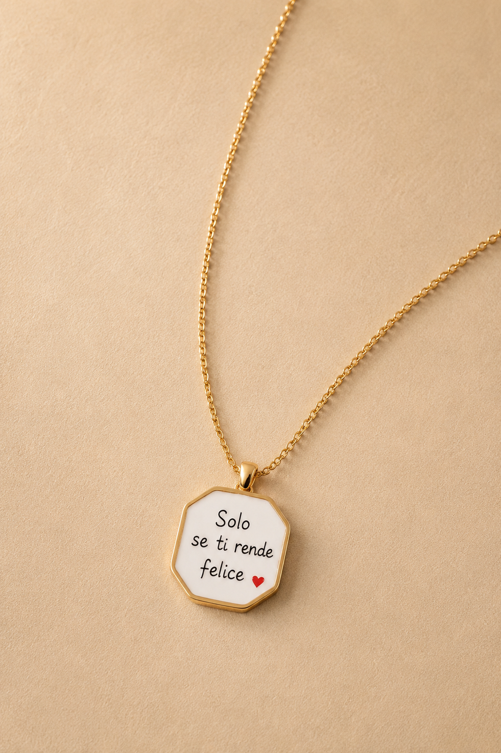 Collana Message in Acciaio Gold con Frasi
