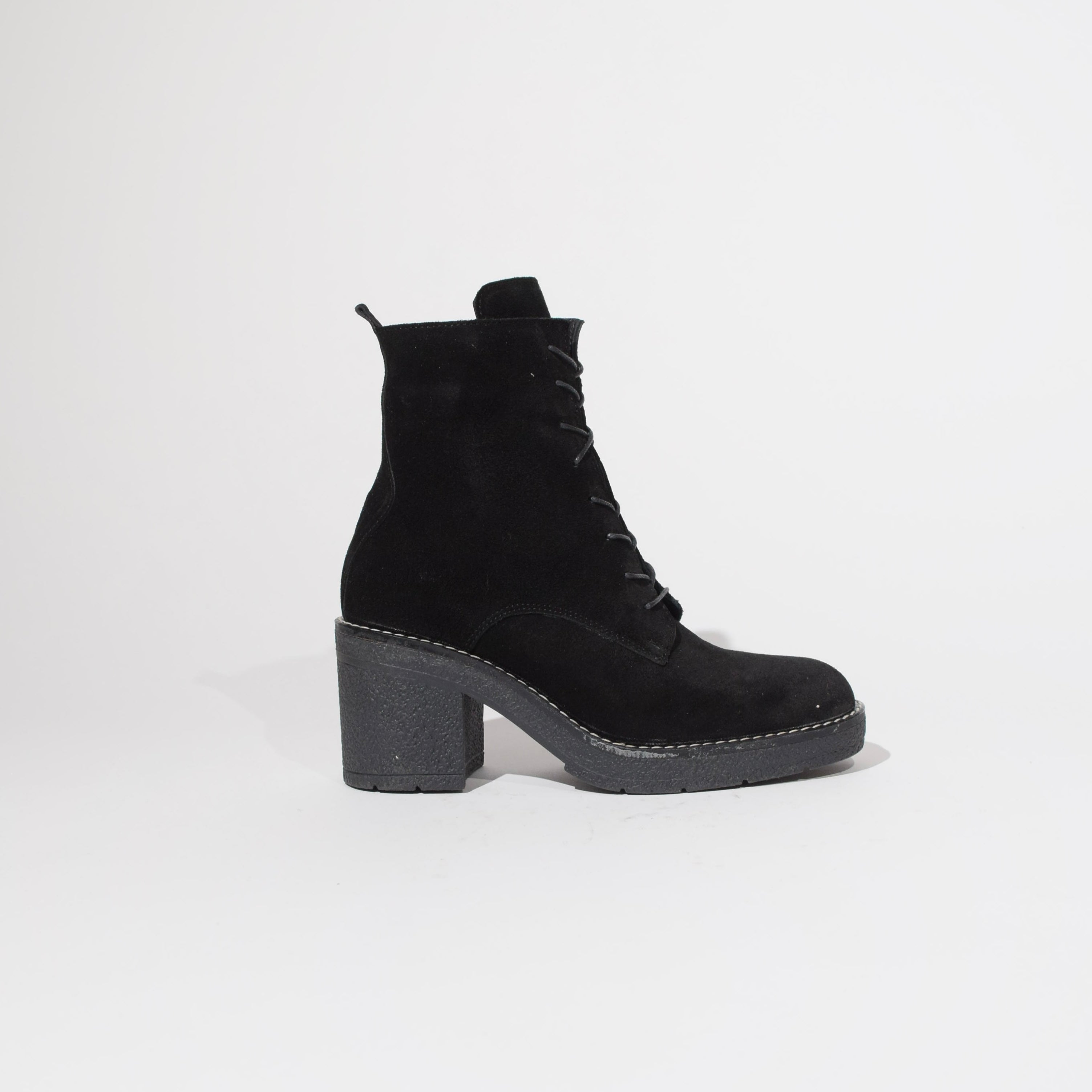 Black suede ankle boot