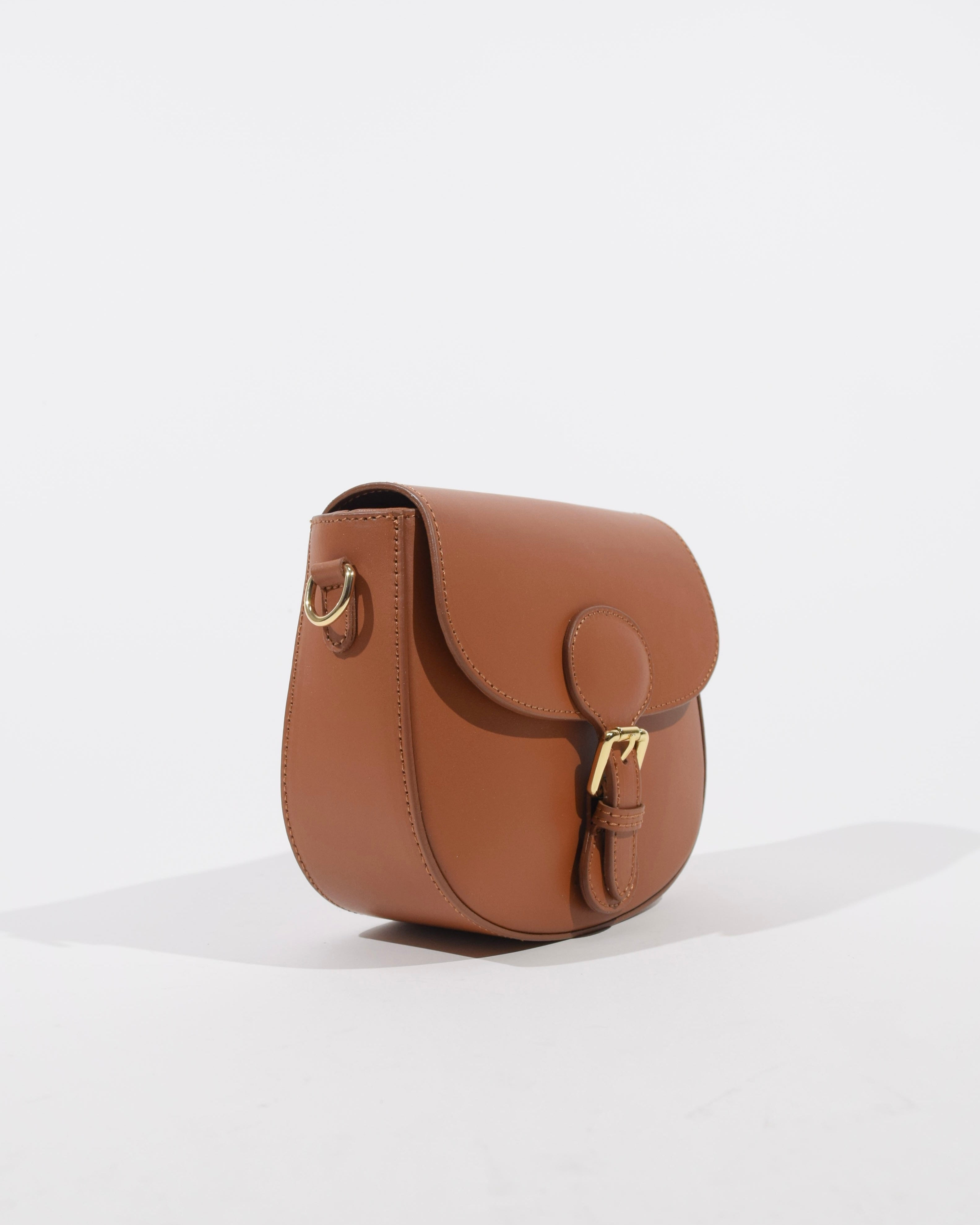 Borsa pochette caramello in pelle