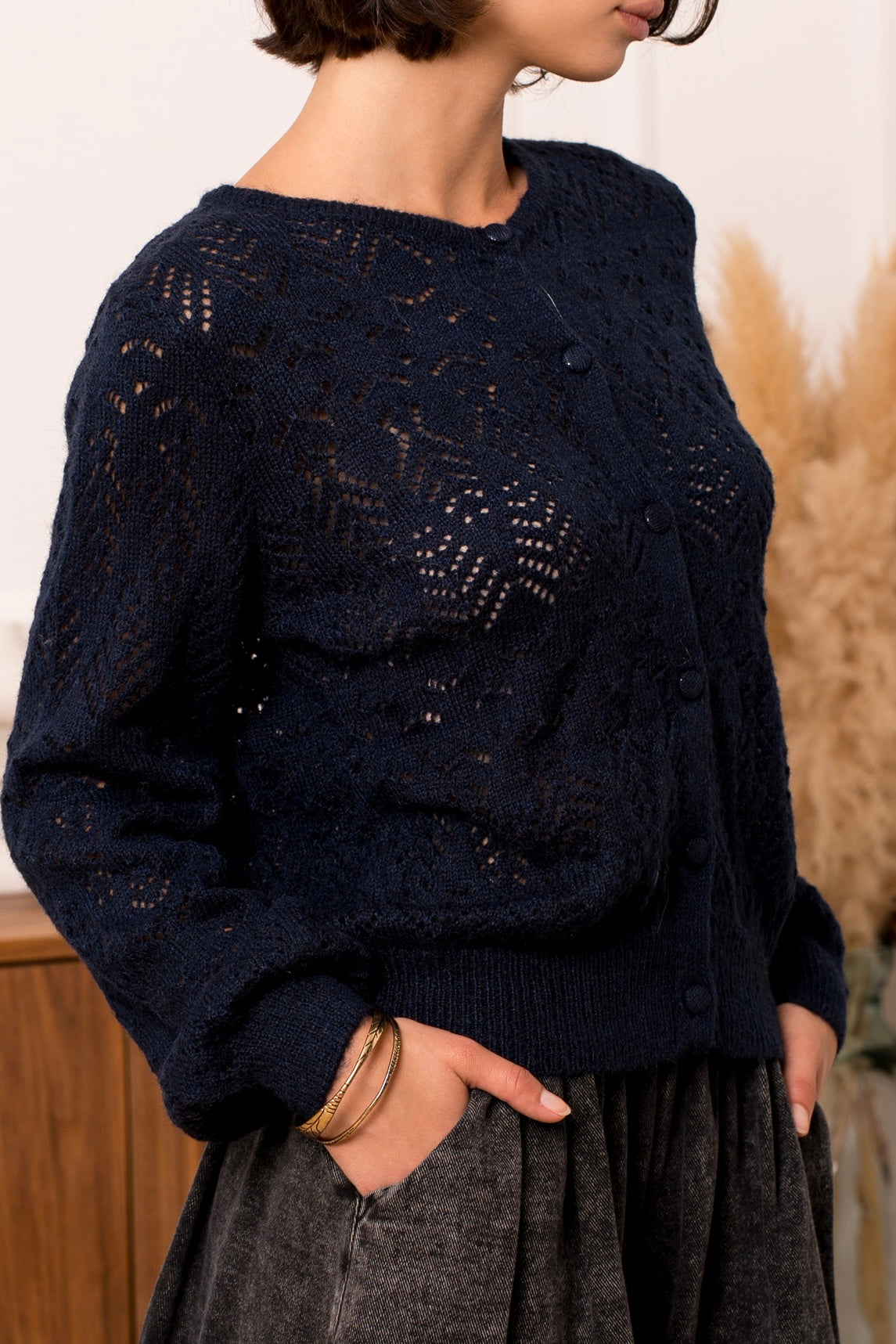 Cardigan Dorothy donna Traforato blu navy