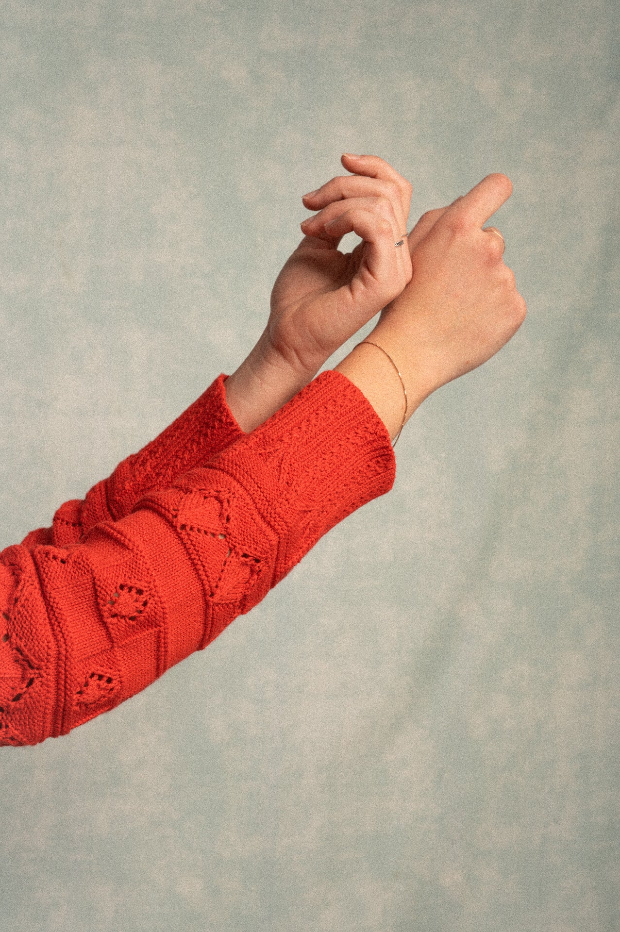 Maglione in cotone rosso