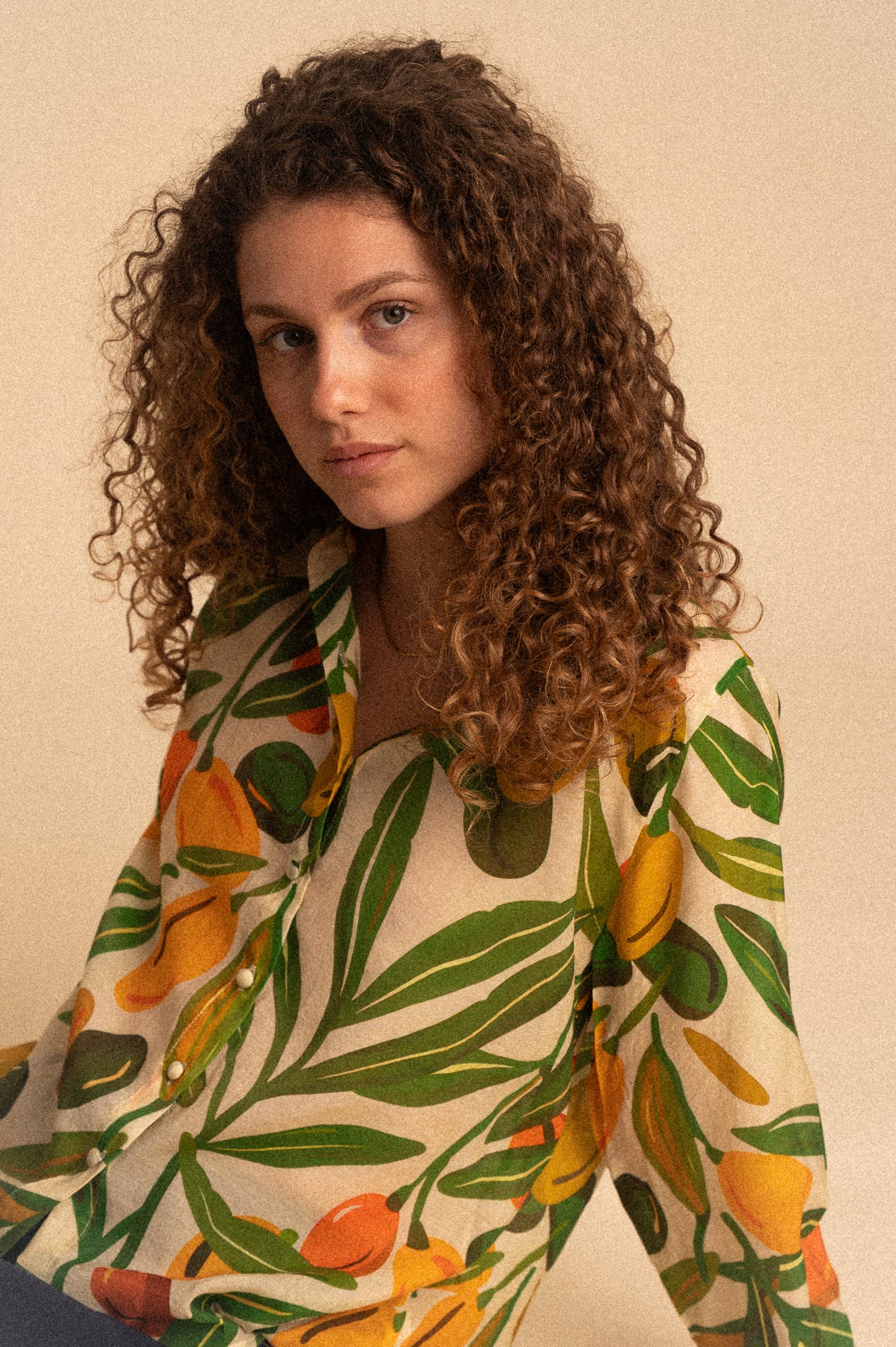 Camicia Veronica in viscosa stampa foliage multicolor