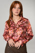 Camicia marrone a fiori