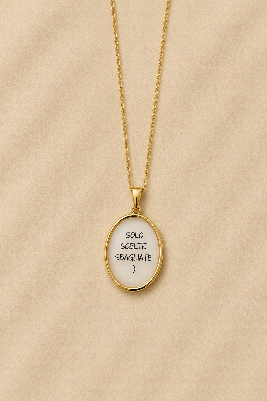 Collana Message in Acciaio Gold con Frasi