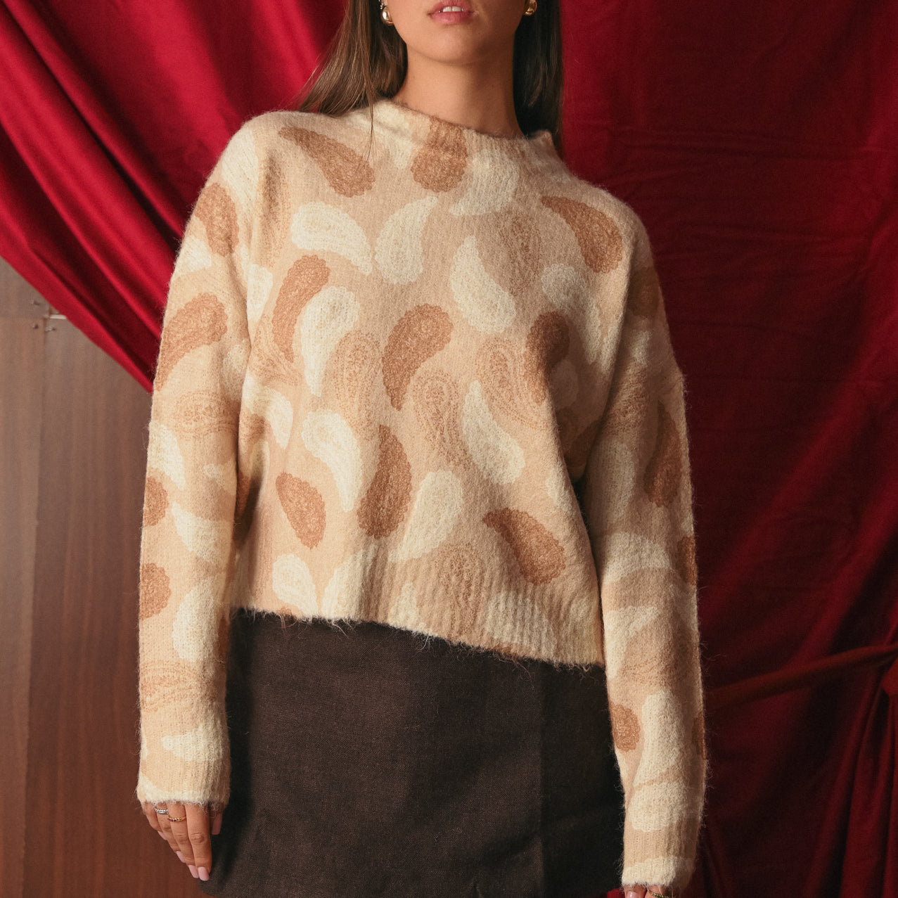 Maglione Donna Fantasia Paisley Invernale | Pullover Cachemire