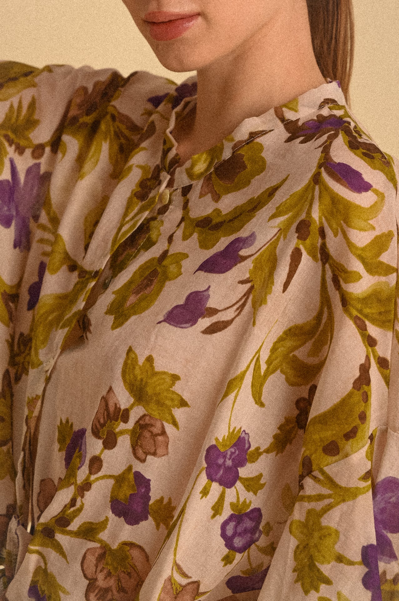 Camicia Kyoto Fiorita in Cotone 100%