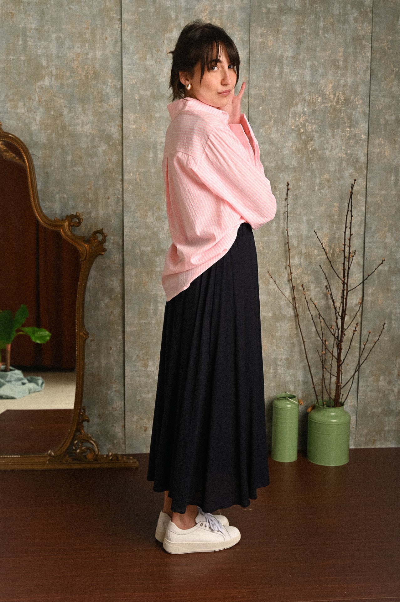 Gonna Fiordaliso Lunga Blu Notte Donna