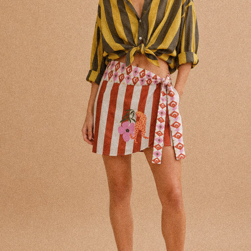Camicia “Senape Stripes” – camicia oversize a righe in cotone