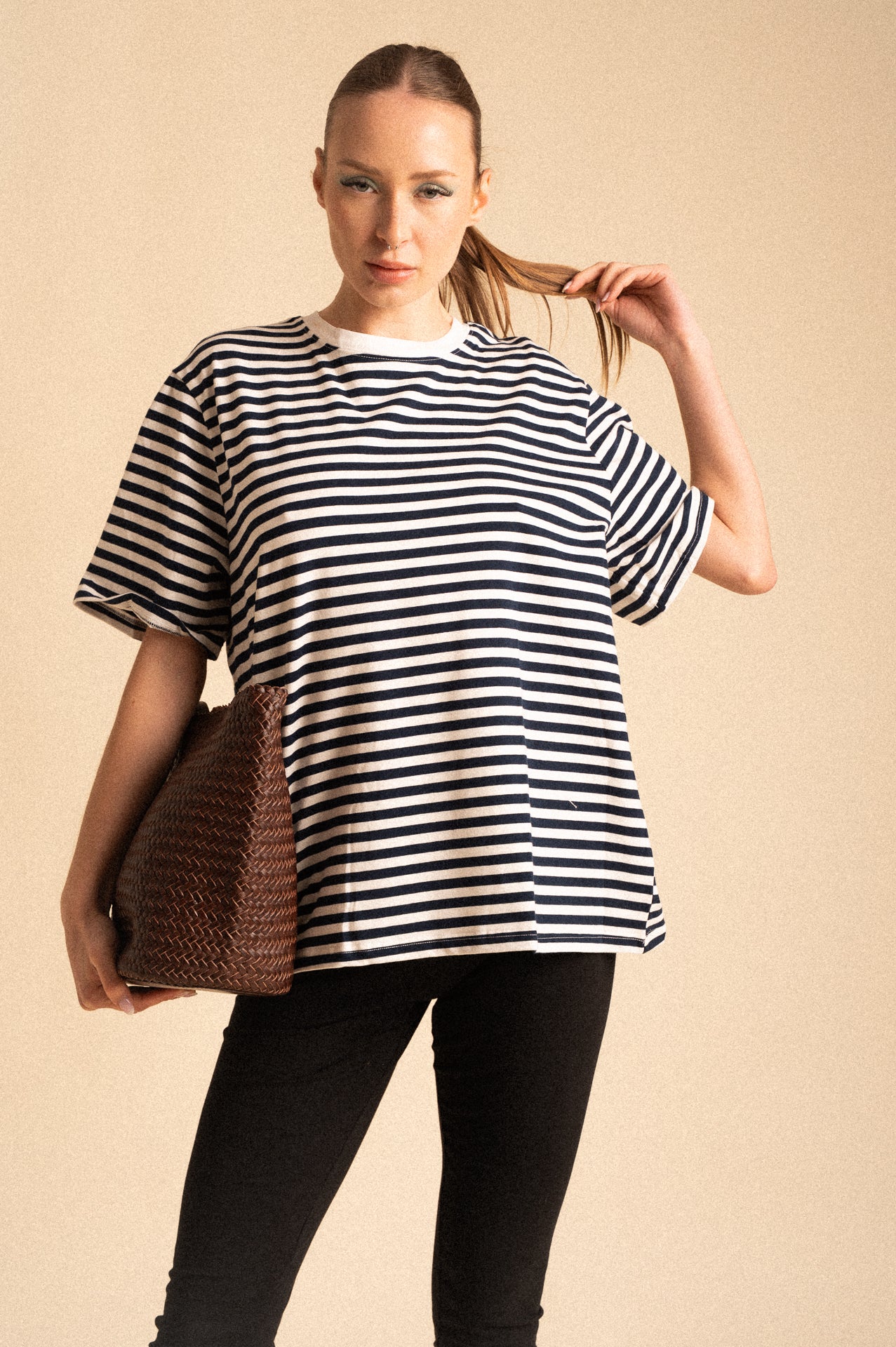 T-Shirt Breton Righe blu