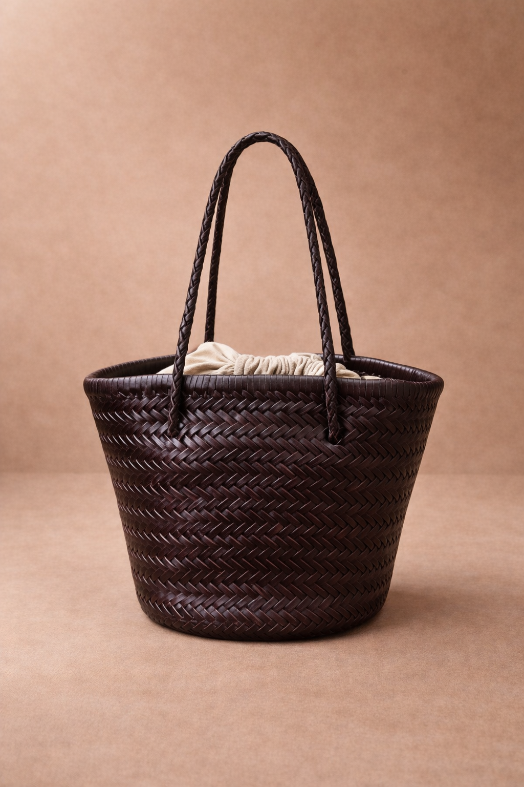 Woven Bag in vera pelle intrecciata a mano – Made in Italy | Colore testa di moro