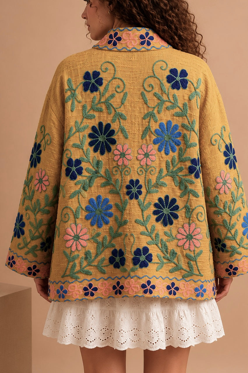 Giacca Solange Suzani Ricamata in Cotone