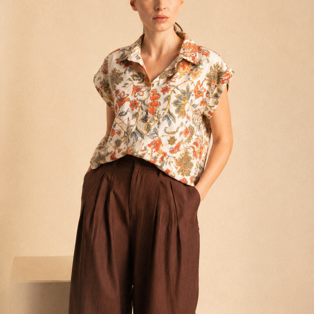 Camicia Floreale Donna in Cotone Floral Heritage