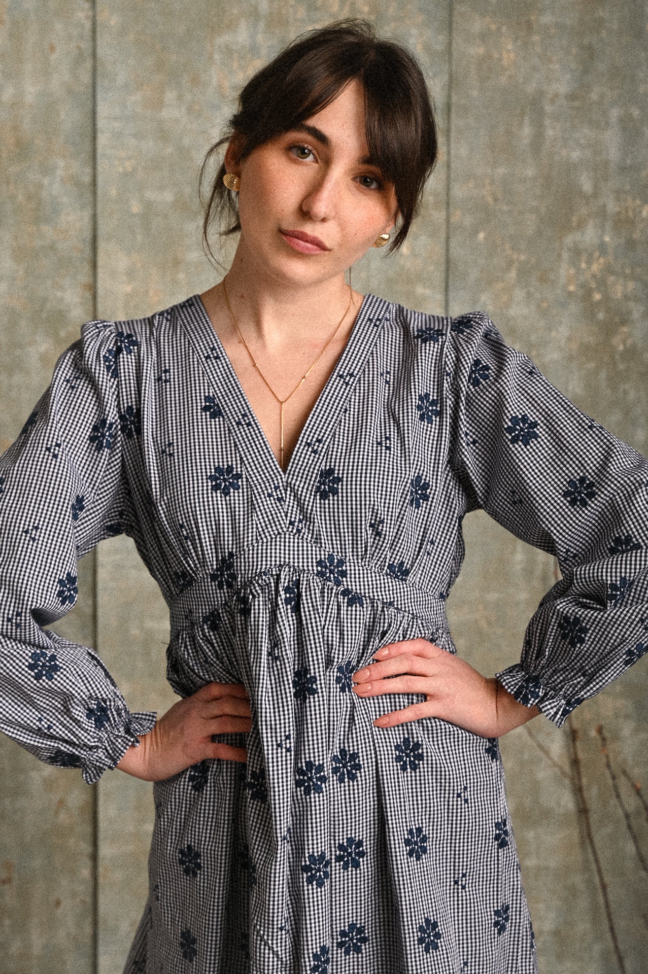 Abito Margherita Donna con Fiorellini Ricamati