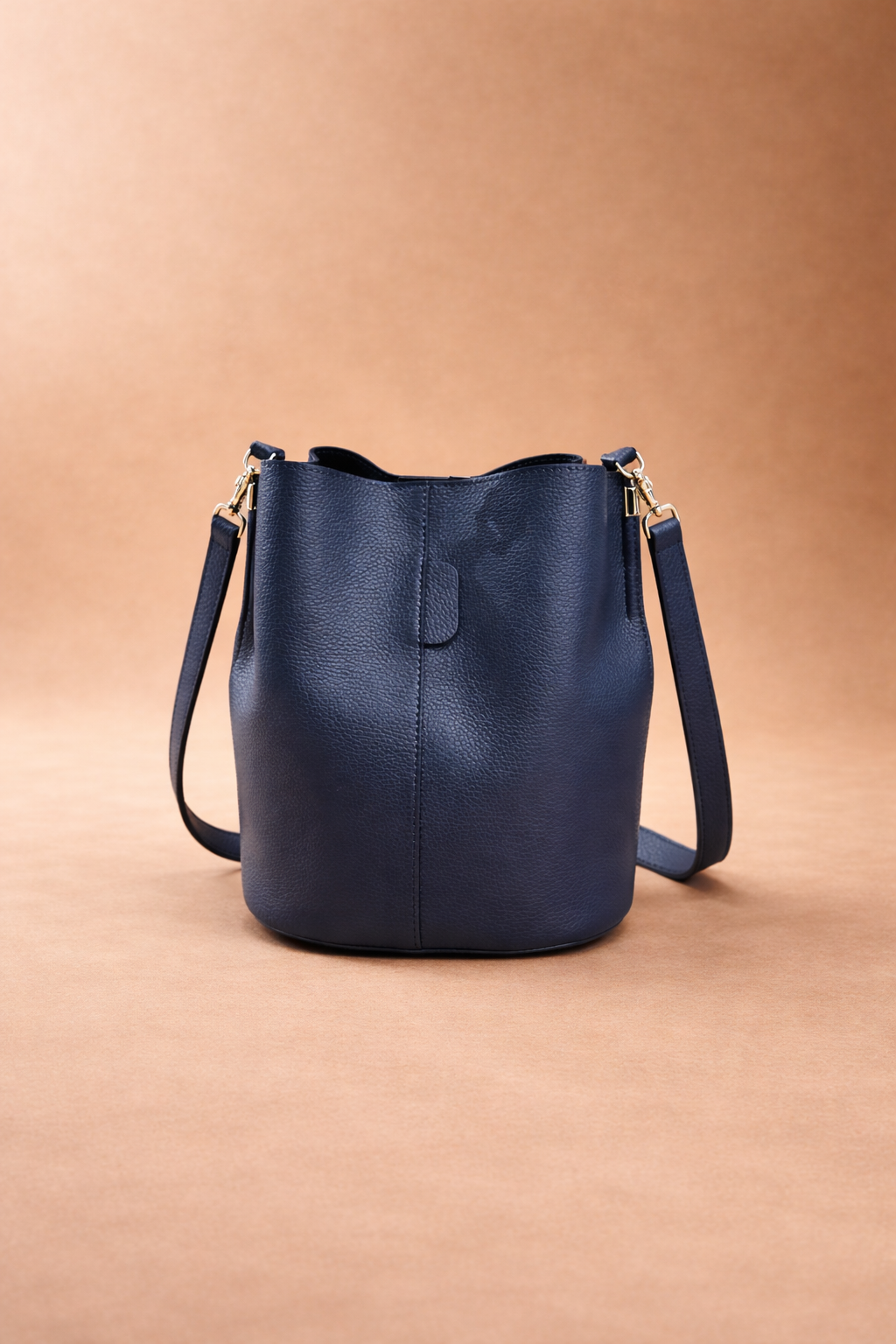 Borsa Secchiello Amelia Donna in Vera Pelle Blu Notte