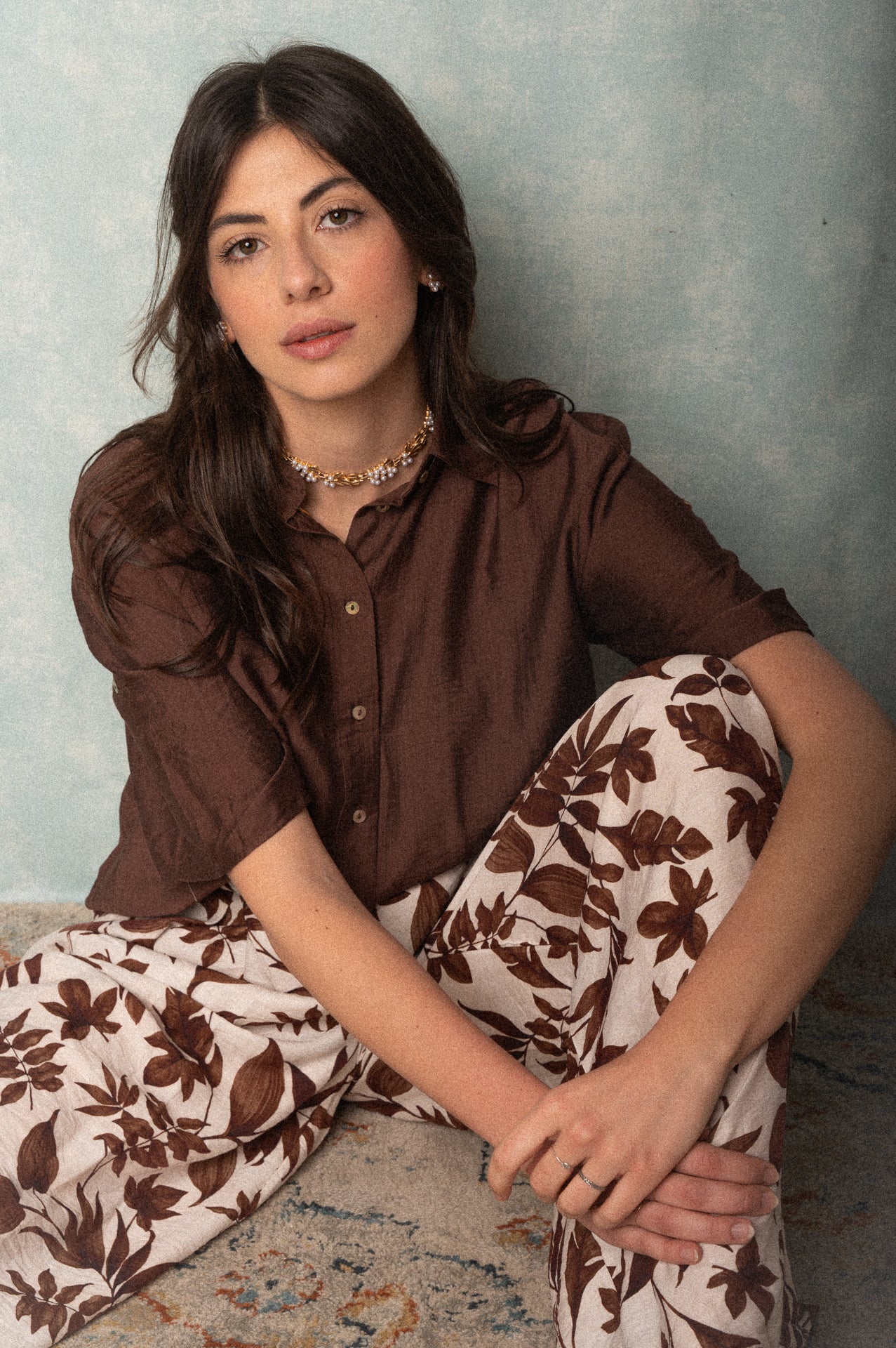 Camicia donna color cioccolato
