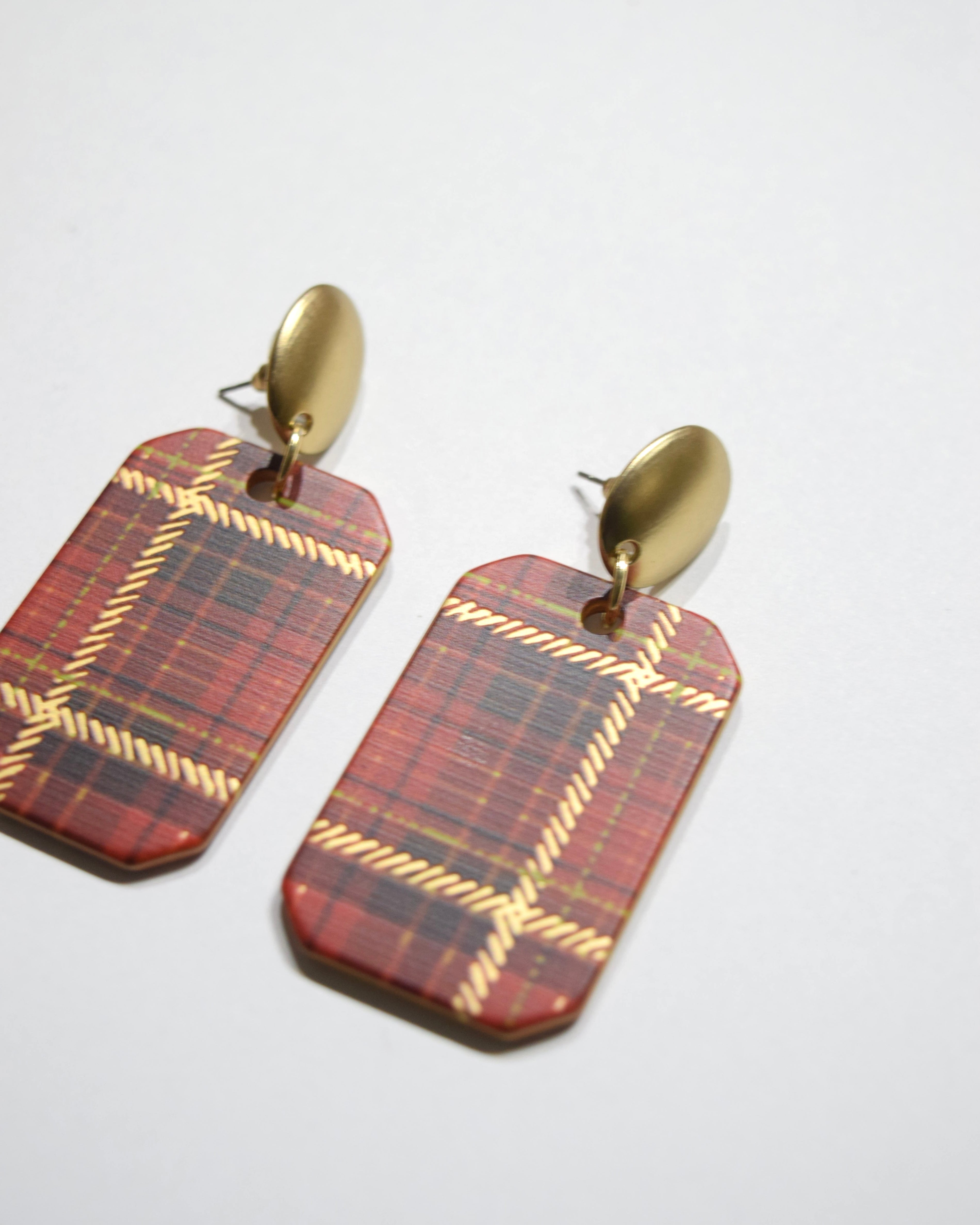 Orecchini fantasia tartan