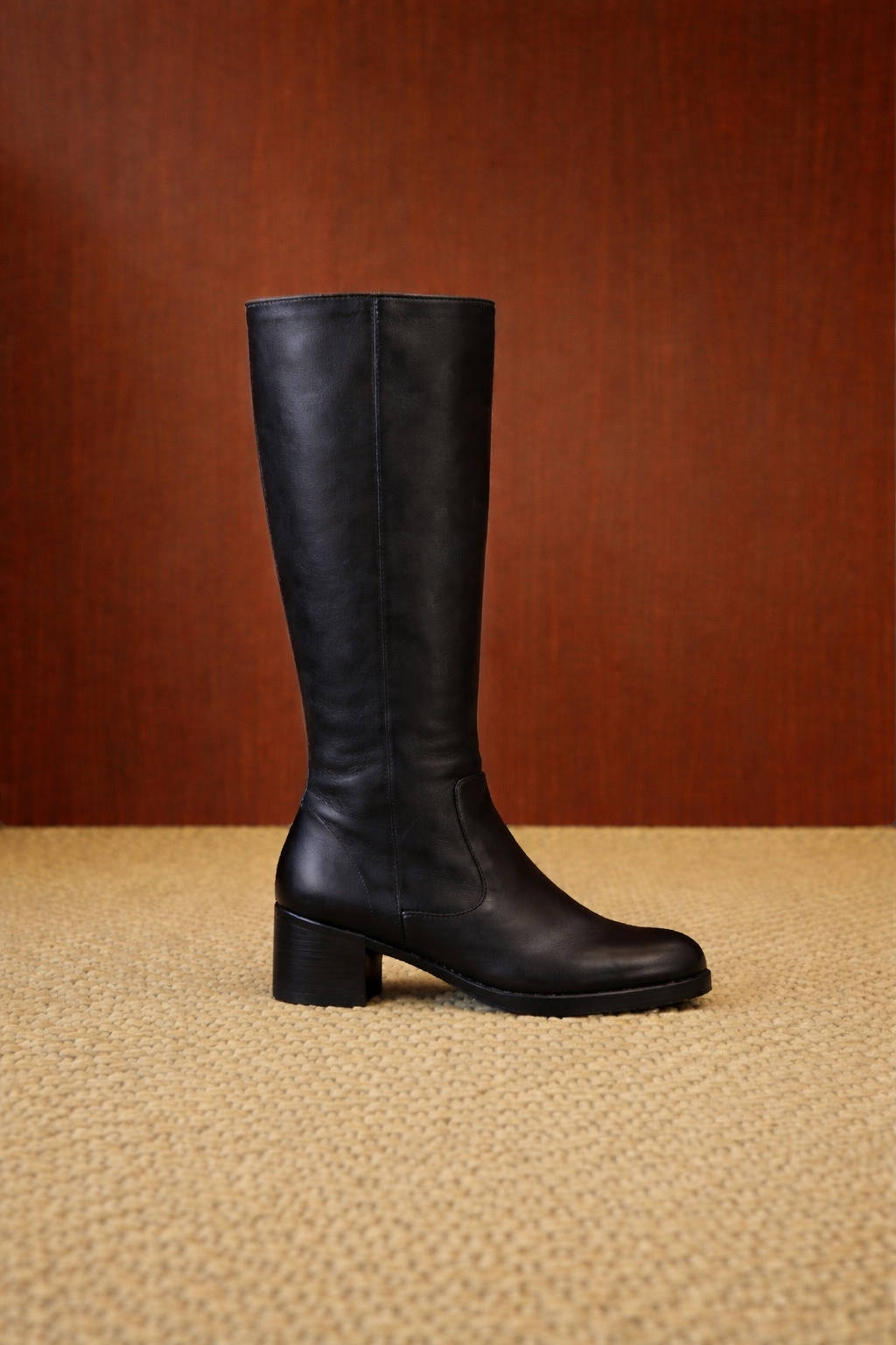 Stivale Donna in Vera Pelle Blu Notte con Tacco 6cm