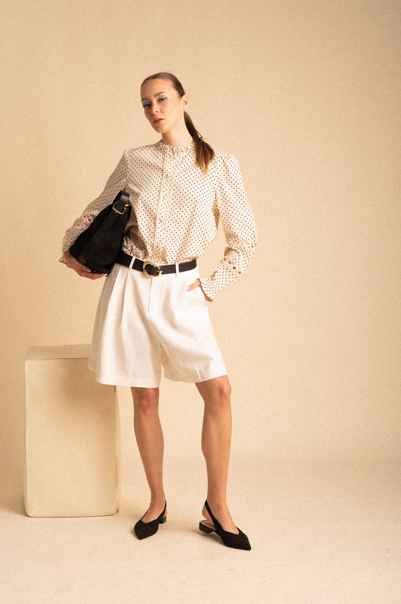 Shorts Gramercy in Cotone Bianco con Tasche