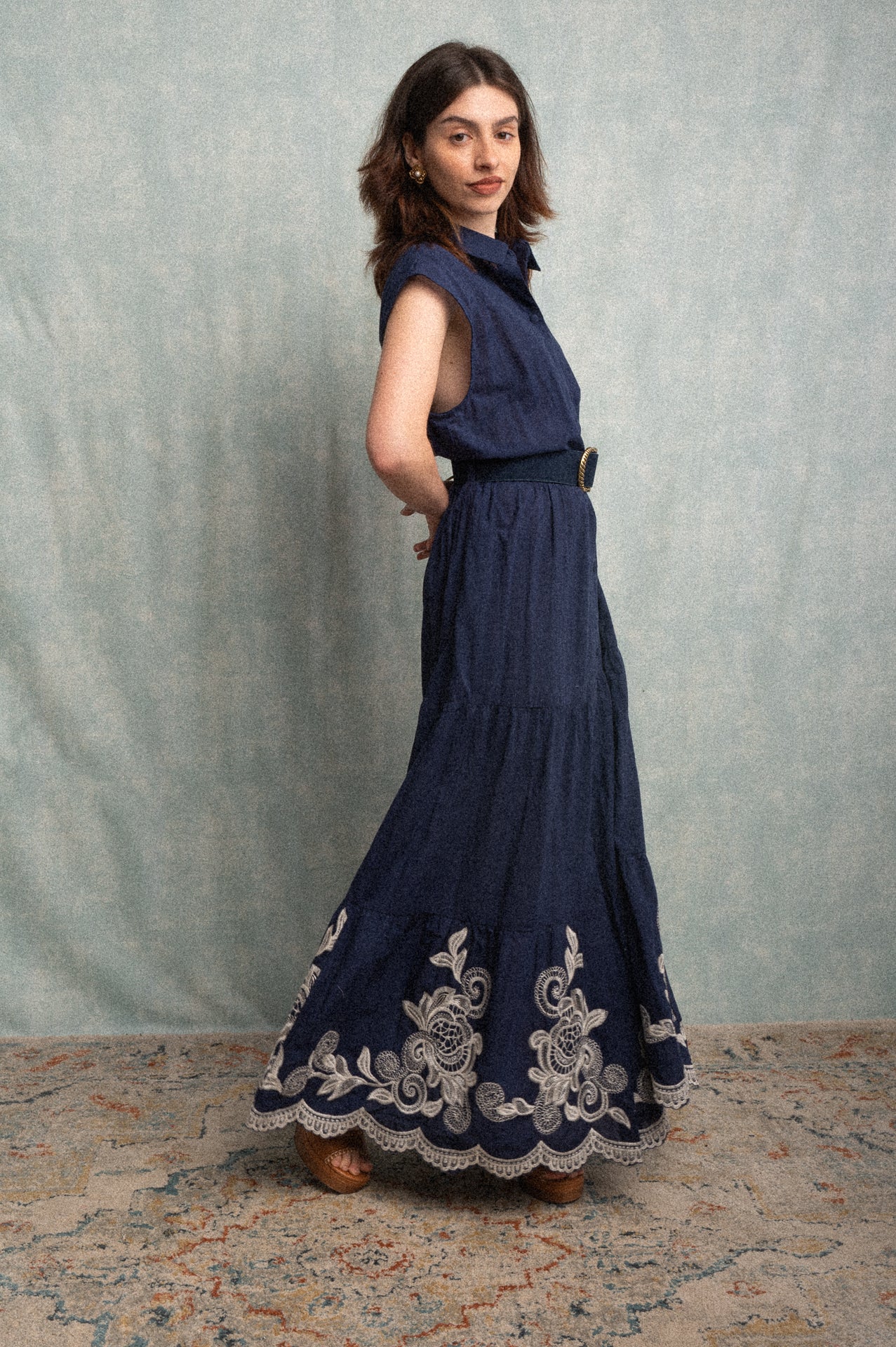 Abito chemisier donna color blu