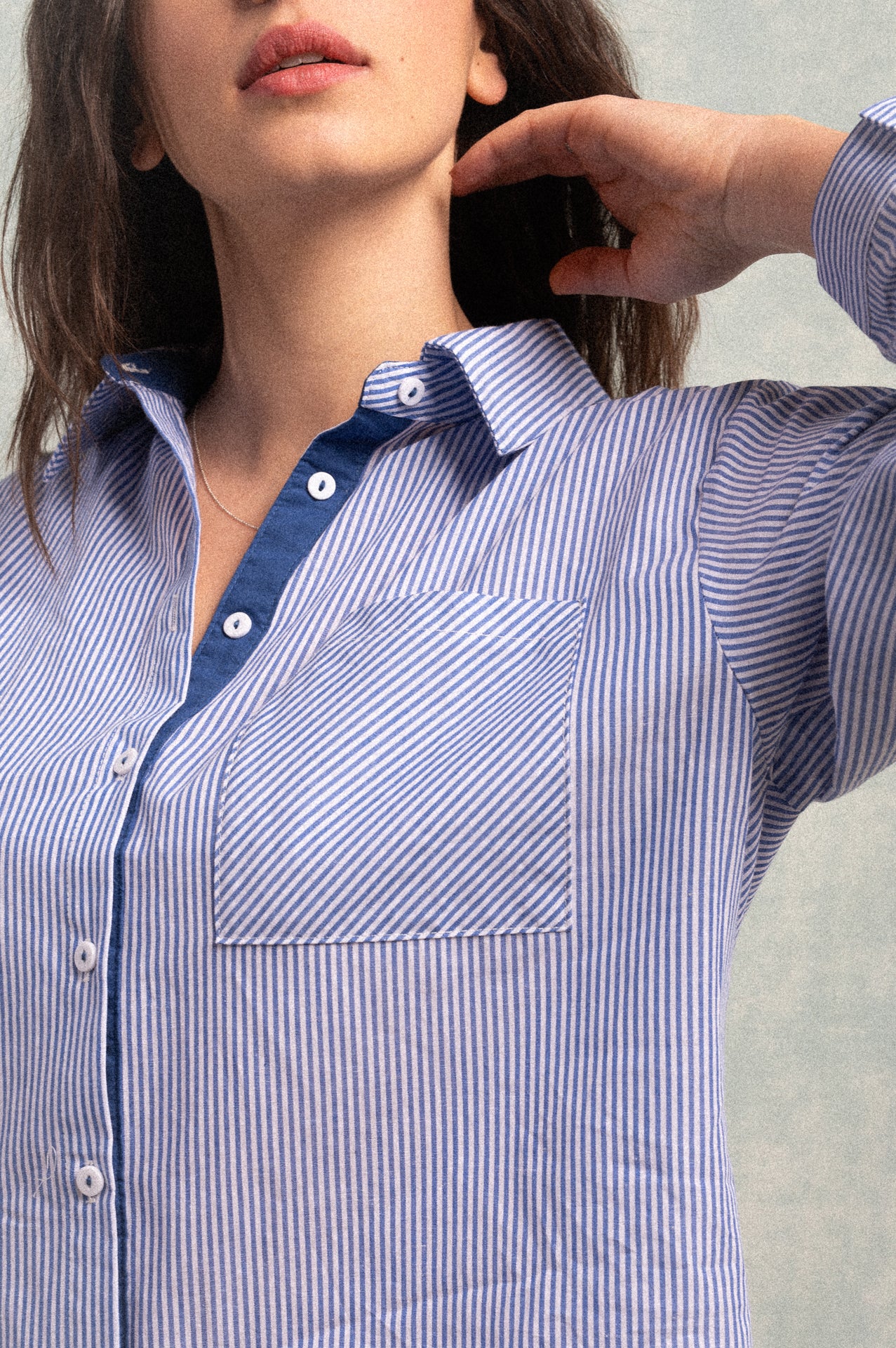 Camicia a righe blu