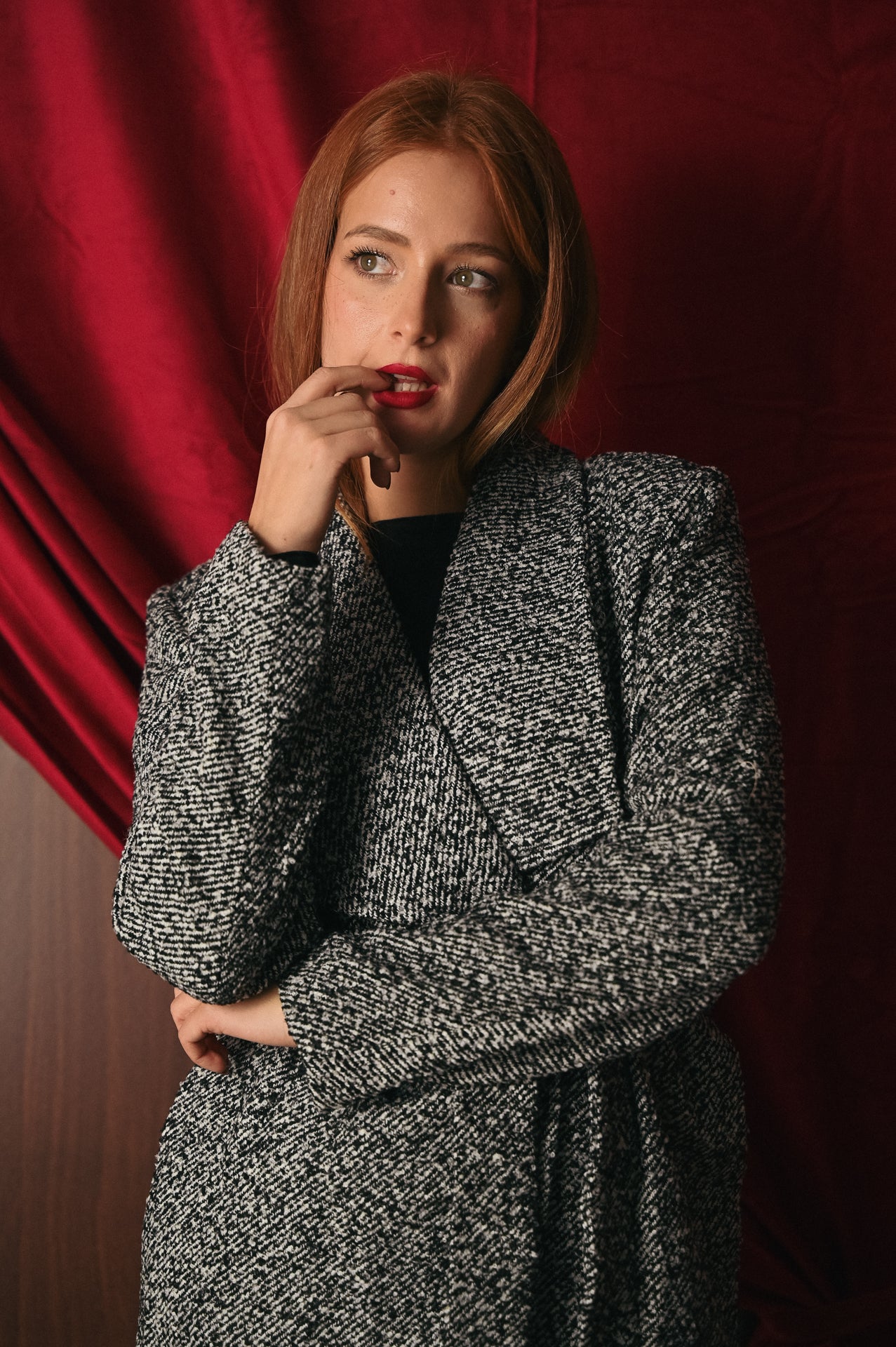 Blazer Donna Misto Lana con Cintura | Giacca Sale e Pepe Sartoriale | Completo Invernale