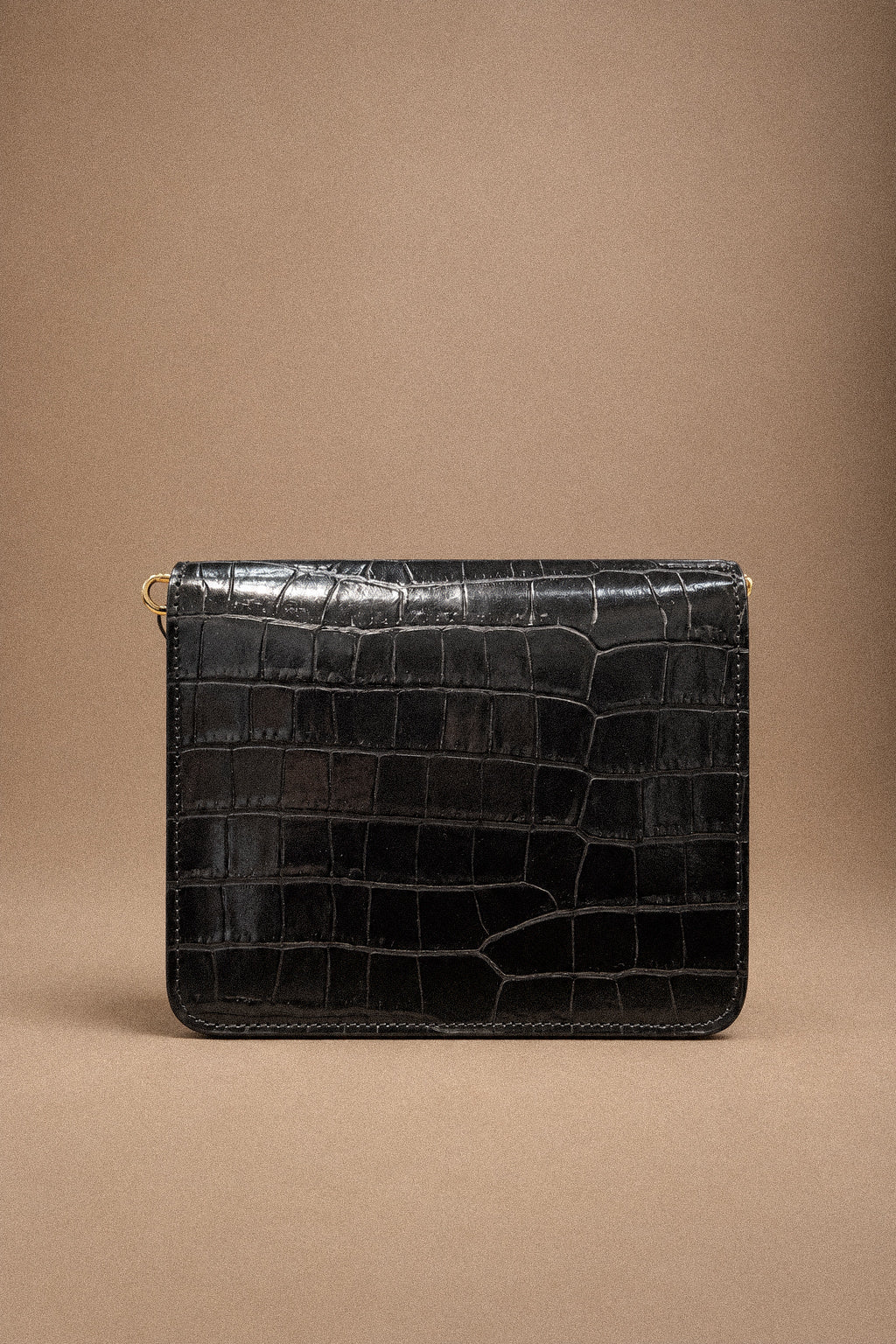 Borsa Donna in Vera Pelle Nera Effetto Cocco