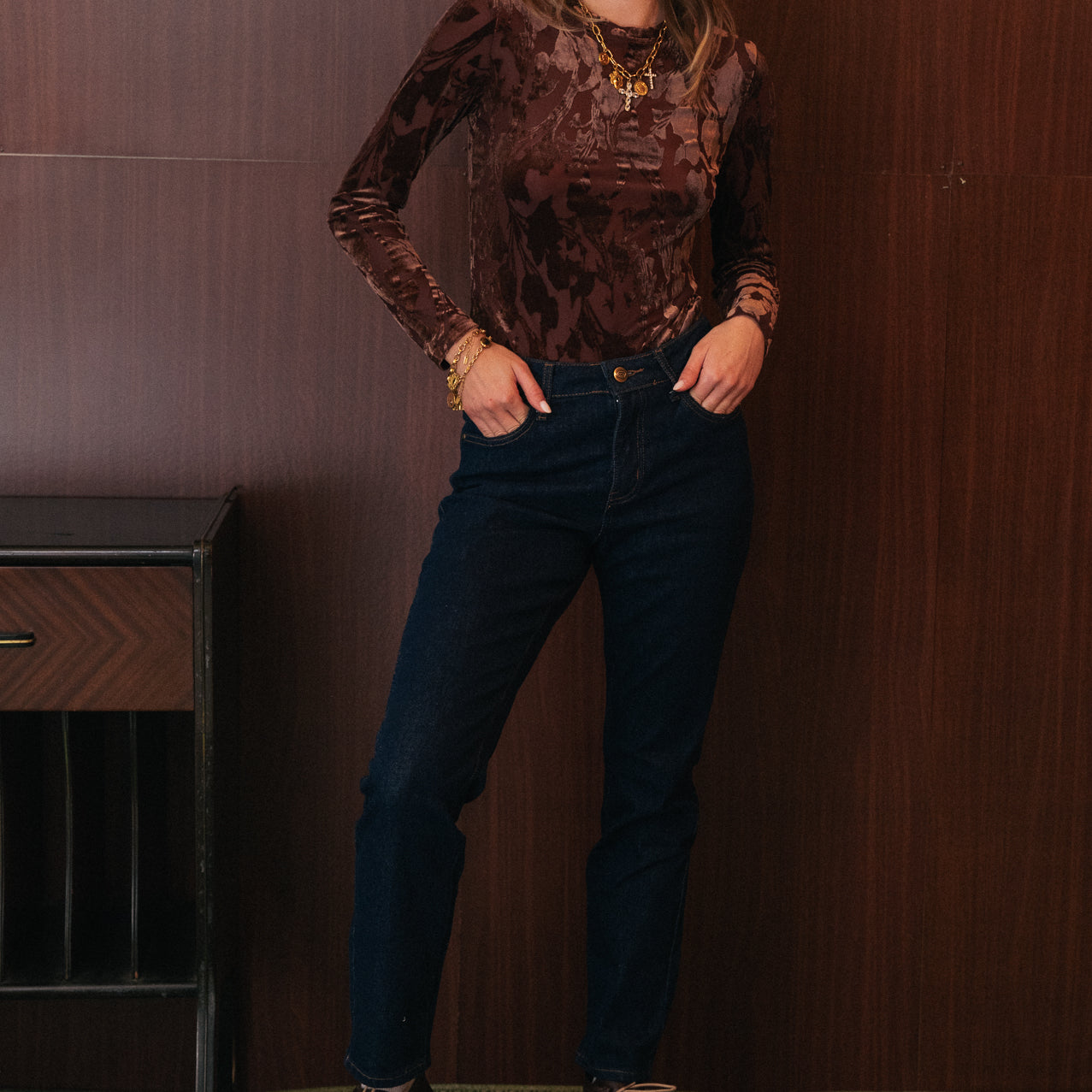 Jeans Patricia slim denim dark wash