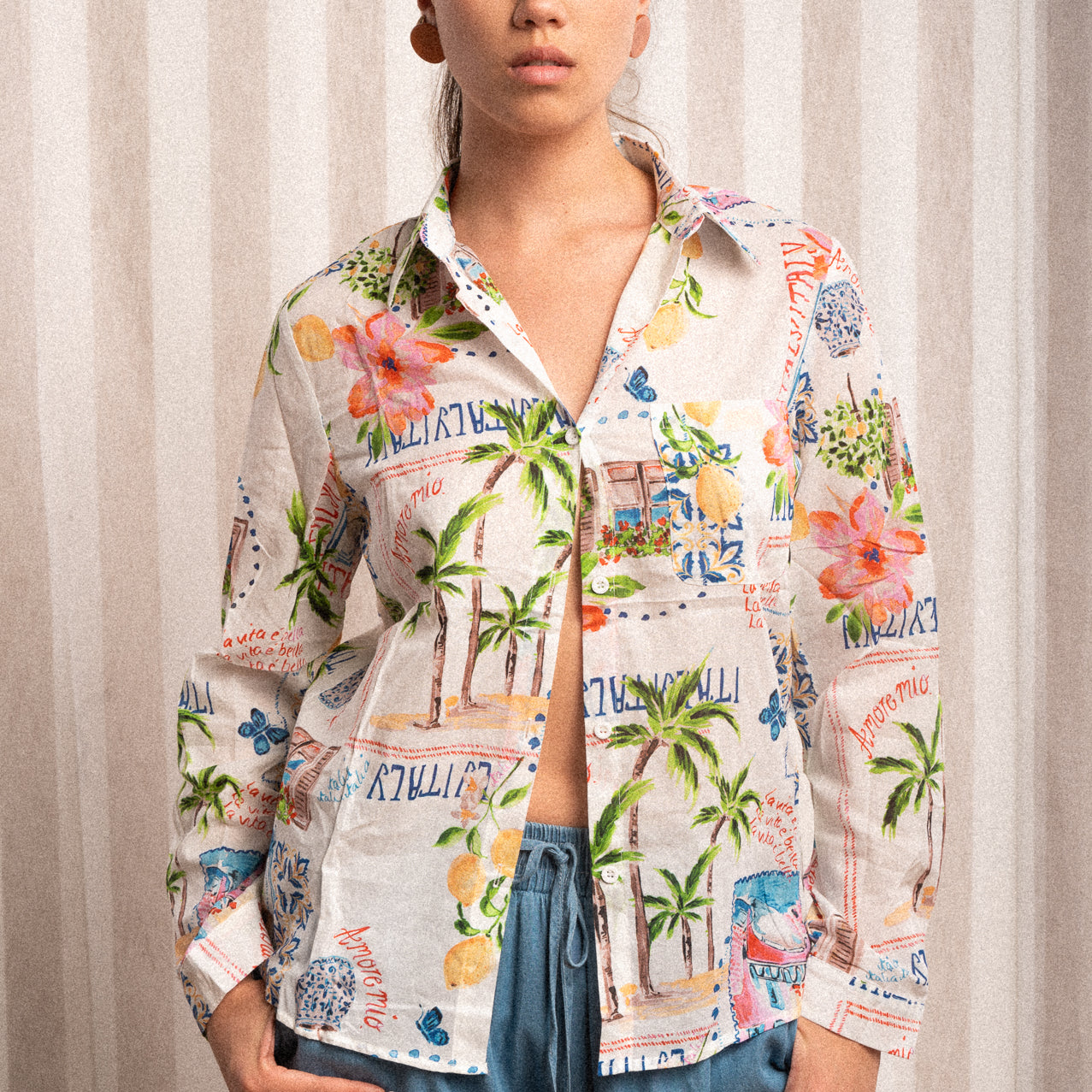 Camicia donna a fantasia amore mio