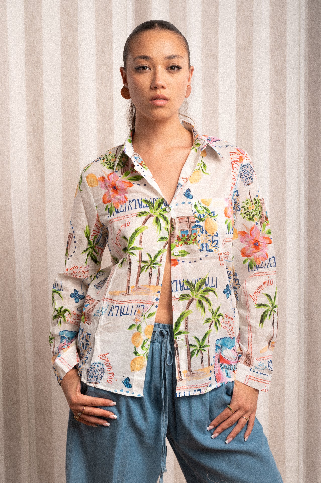 Camicia donna a fantasia amore mio