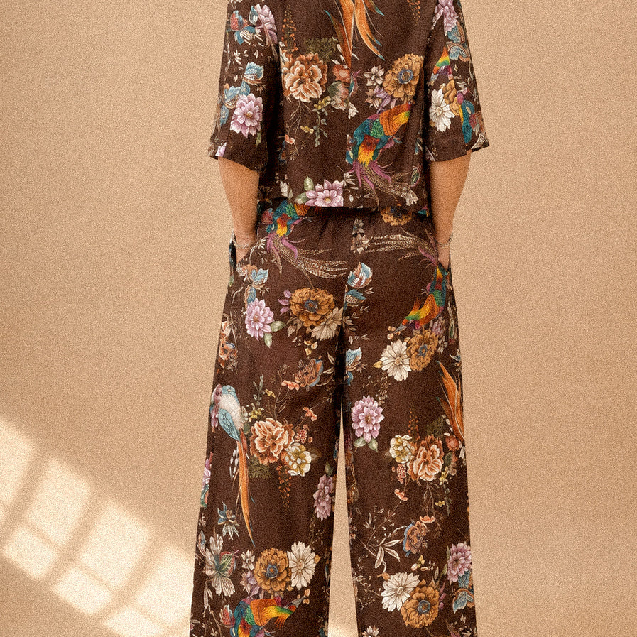 Completo “Bohemian Garden” – Blazer e pantalone fantasia