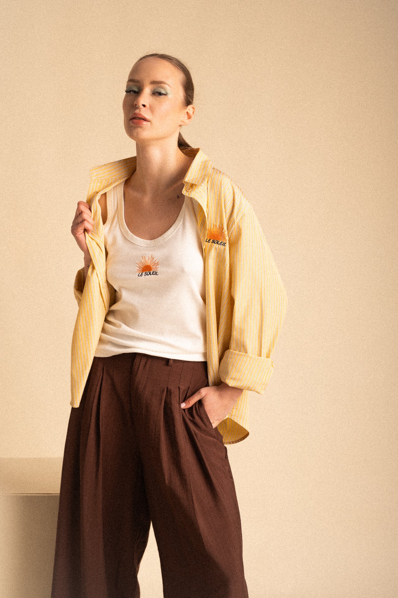 Set Camicia & Canotta Le Soleil gialla