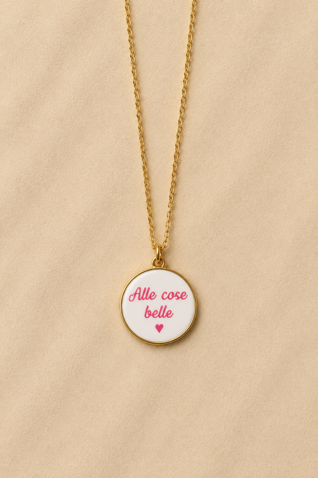 Collana Message in Acciaio Gold con Frasi