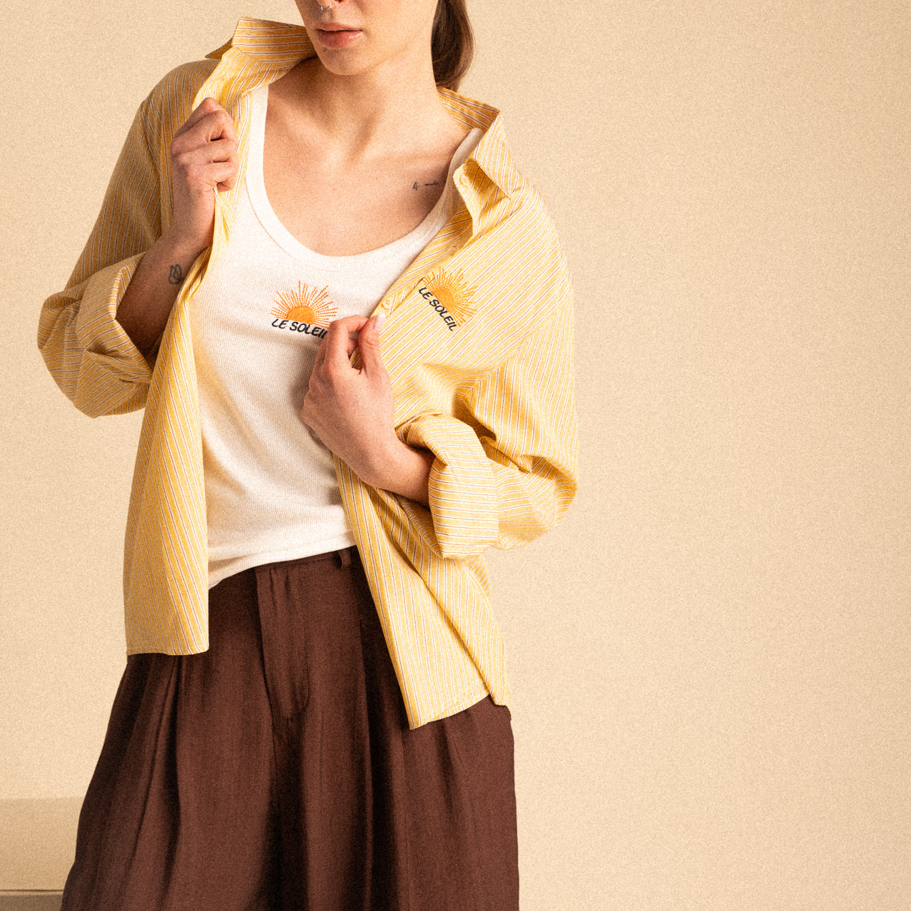 Set Camicia & Canotta Le Soleil gialla