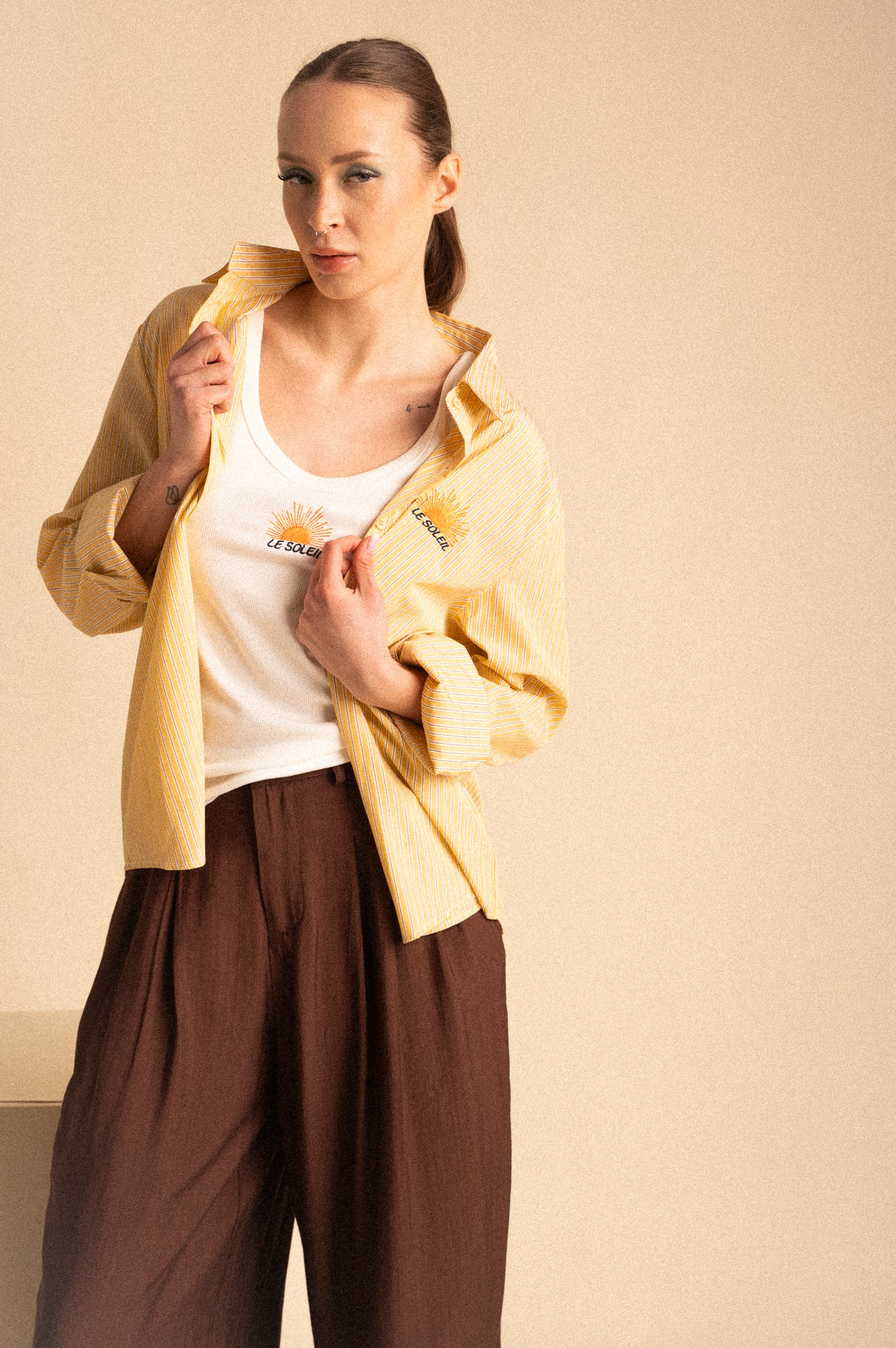 Set Camicia & Canotta Le Soleil gialla