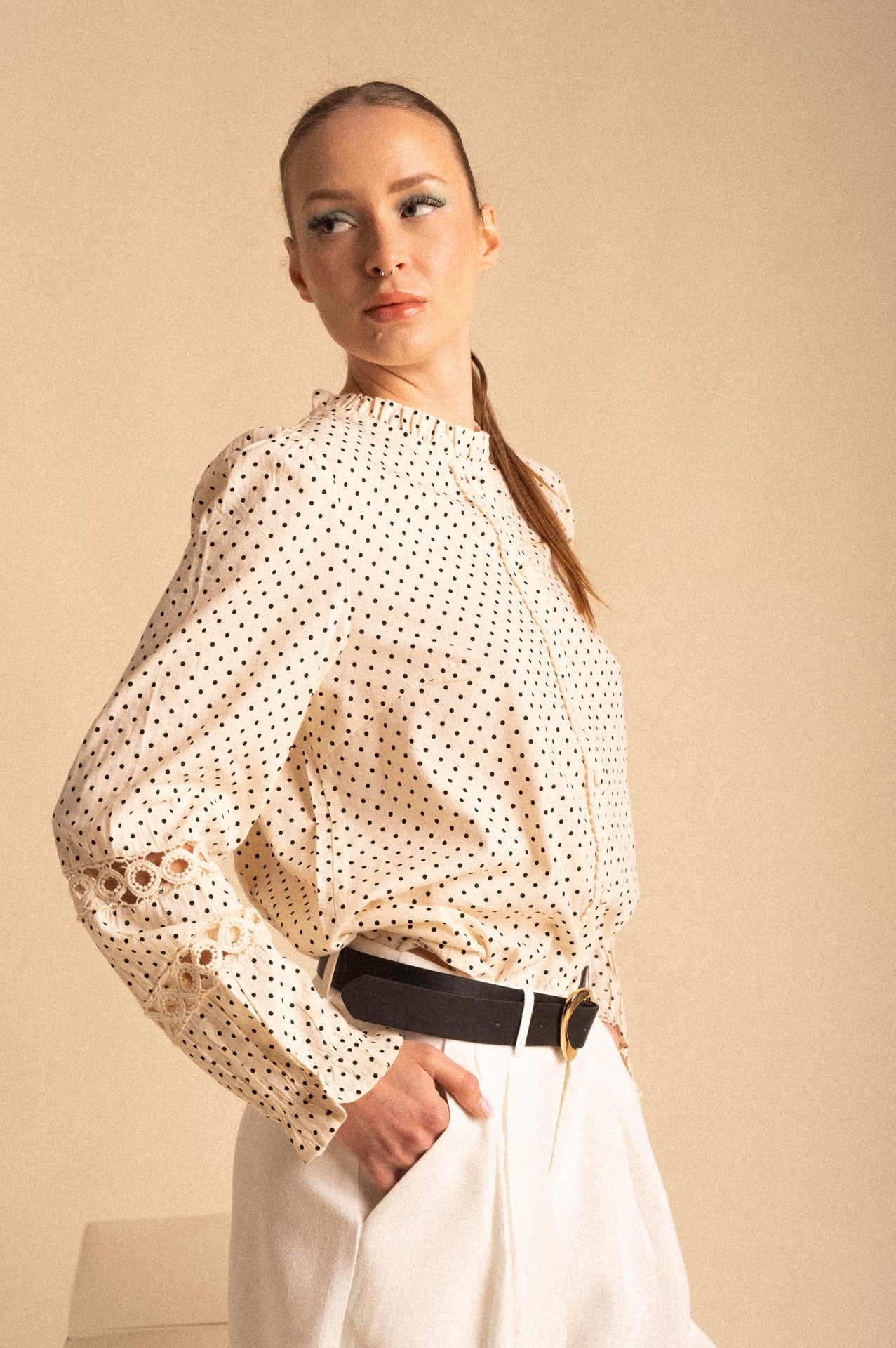 Camicia Sutton Pois con Ricami