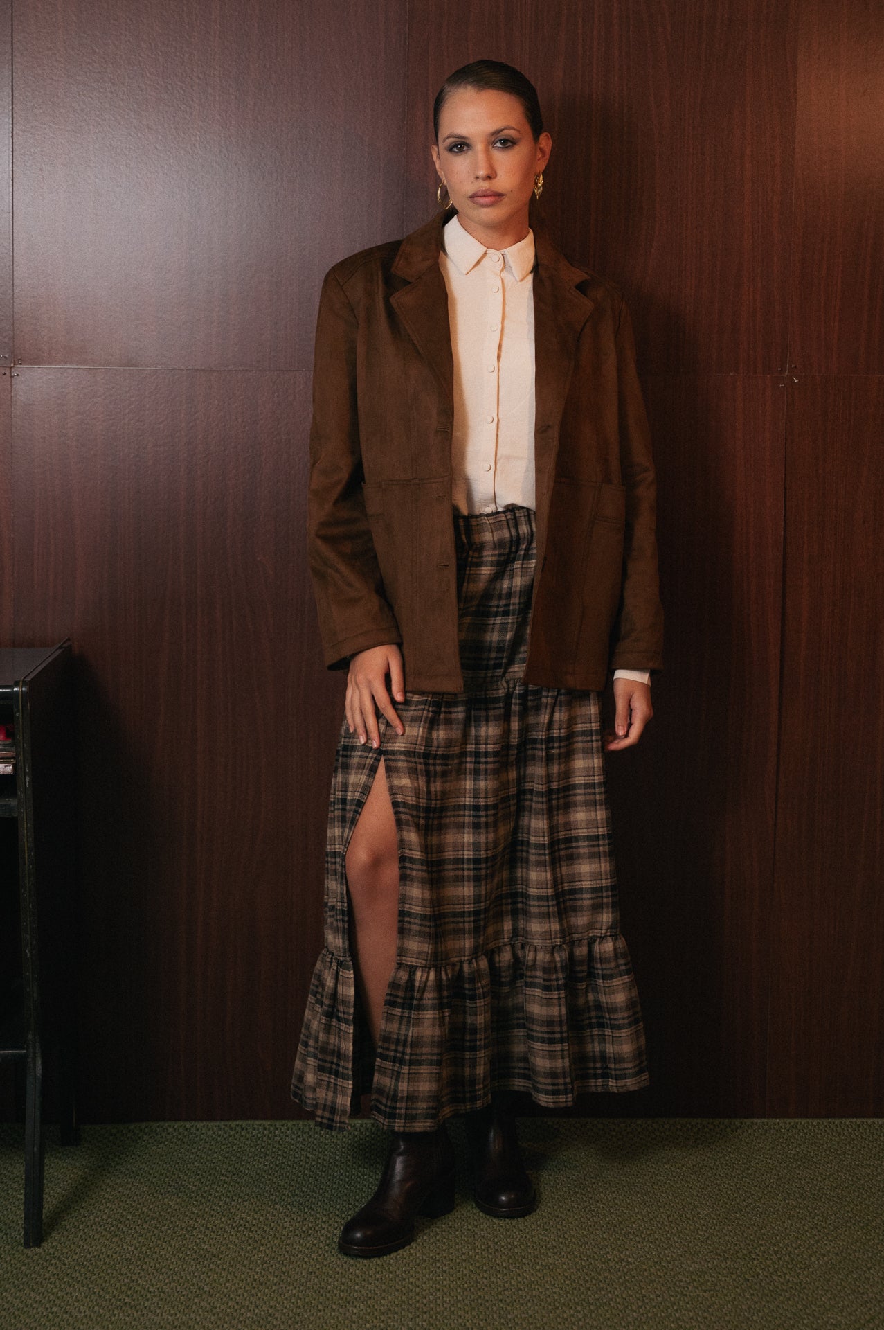 Gonna Midi Tartan Donna | Vita Elastica | Misto Cotone/Poliestere | Stile Scozzese