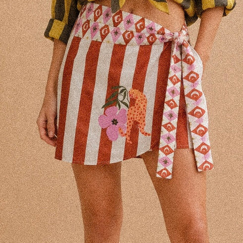 Gonna “Safari Stripes” – gonna corta a portafoglio con fantasia