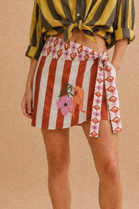 Gonna “Safari Stripes” – gonna corta a portafoglio con fantasia