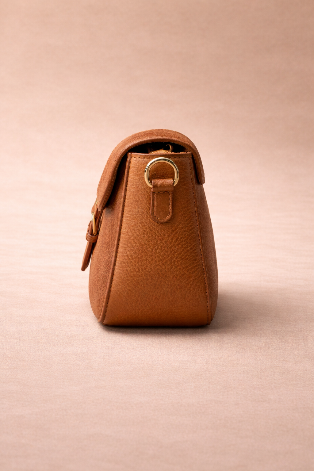 Borsa color cuoio a Tracolla in Pelle e Camoscio