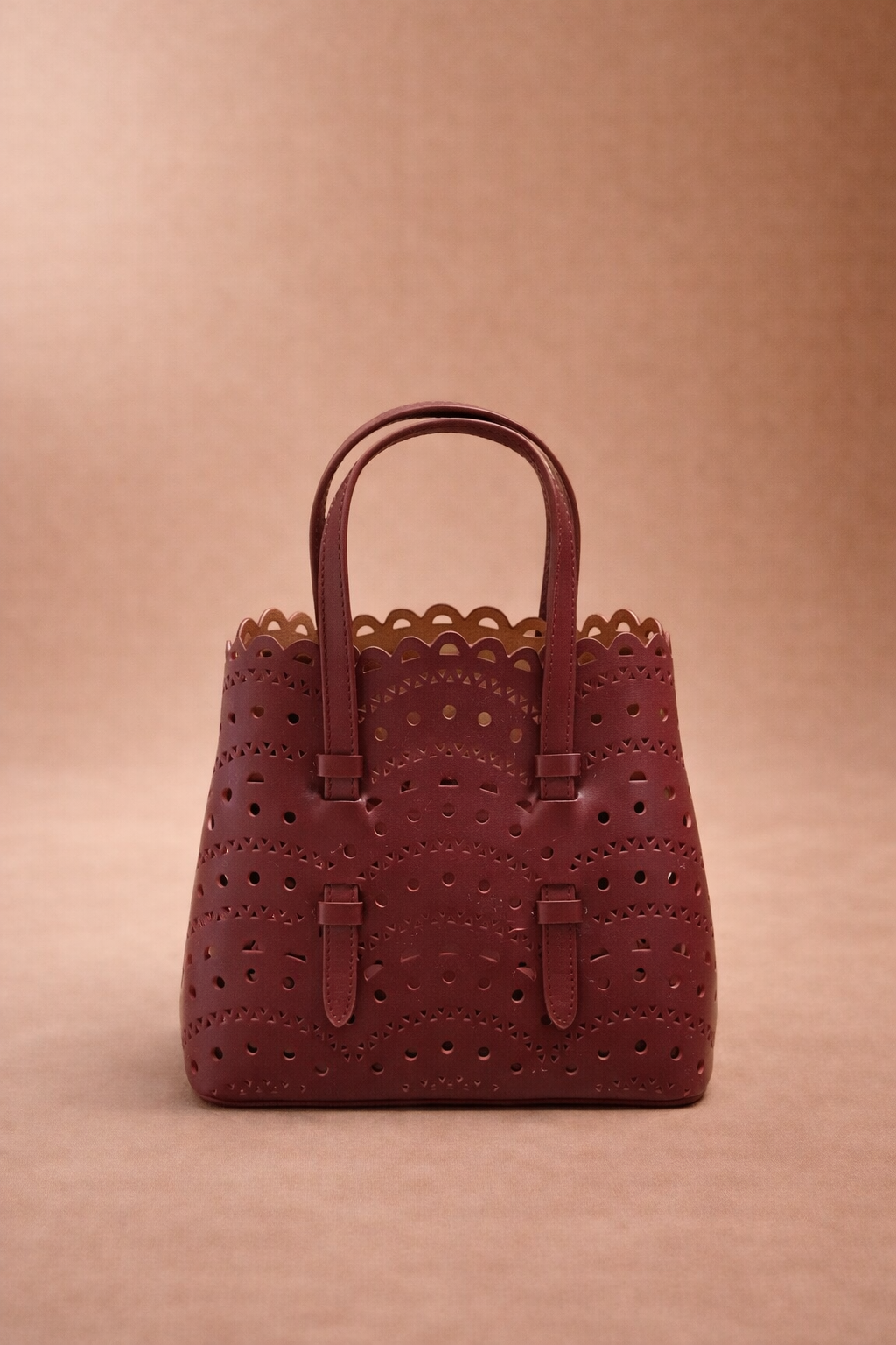 Borsa Dalia a mano in vera pelle bordeaux Made in Italy