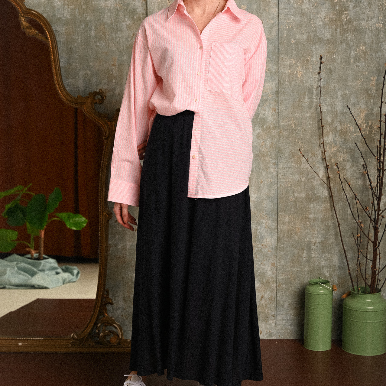 Gonna Fiordaliso Lunga Blu Notte Donna