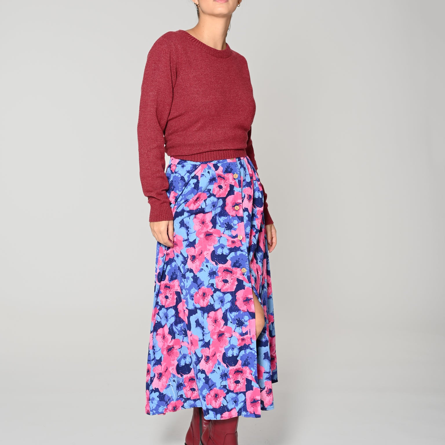 Long floral skirt